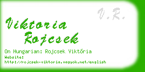 viktoria rojcsek business card